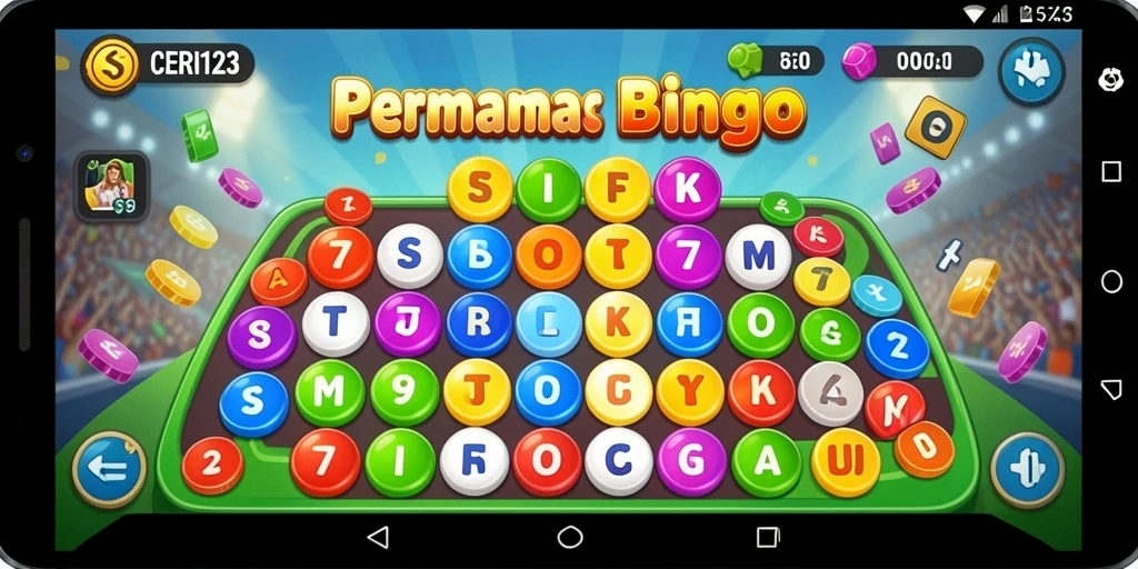 Tampilan gameplay CERI123 yang mendebarkan dan seru saat bermain Bingo.