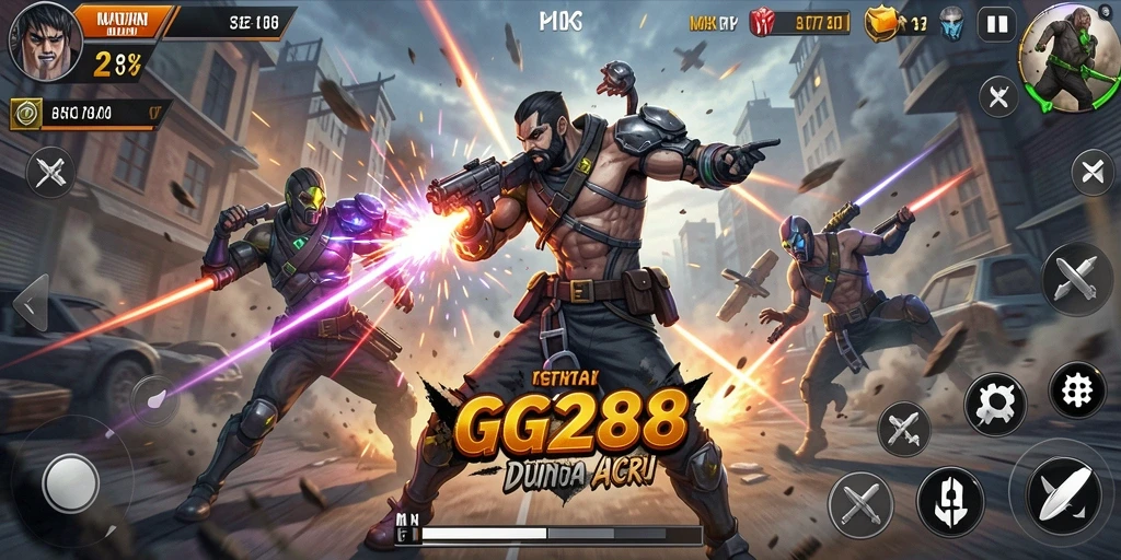 Tampilan gameplay GG288 yang mendebarkan dan penuh aksi.