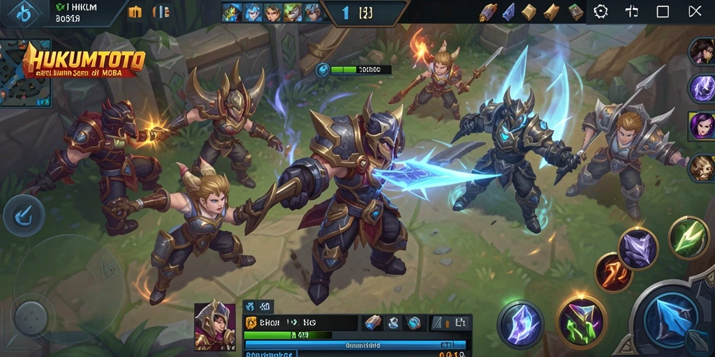 Tampilan gameplay seru HUKUMTOTO dengan aksi pertarungan intens.