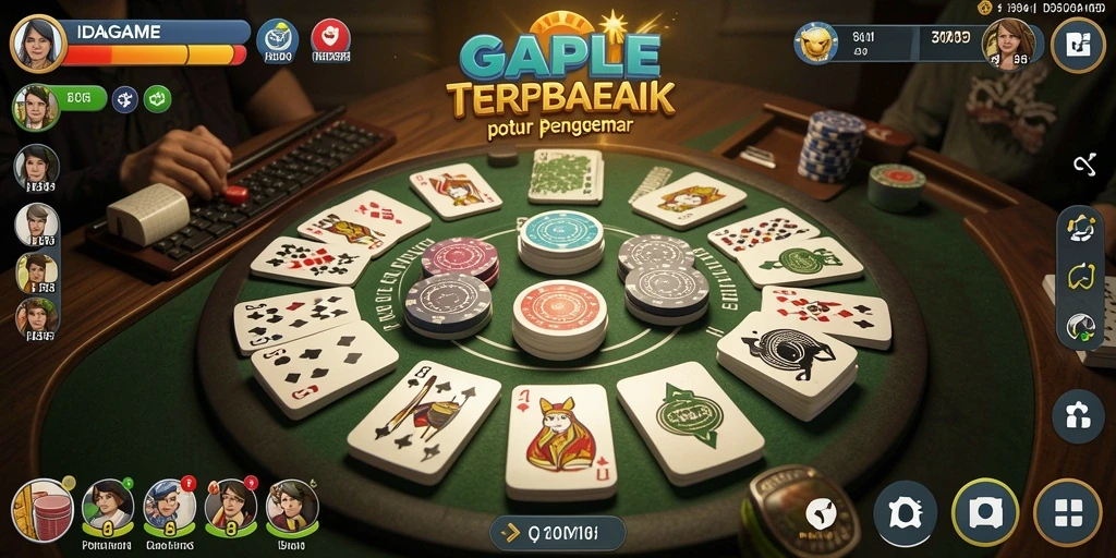Tampilan gameplay Gaple yang seru dan interaktif di IDAGAME.