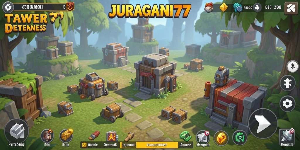 Gameplay seru JURAGAN77 dalam aksi Tower Defense.