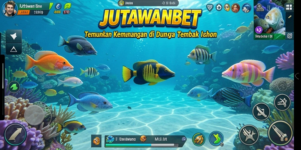 Screenshot JUTAWANBET menampilkan aksi menembak ikan yang penuh keseruan.