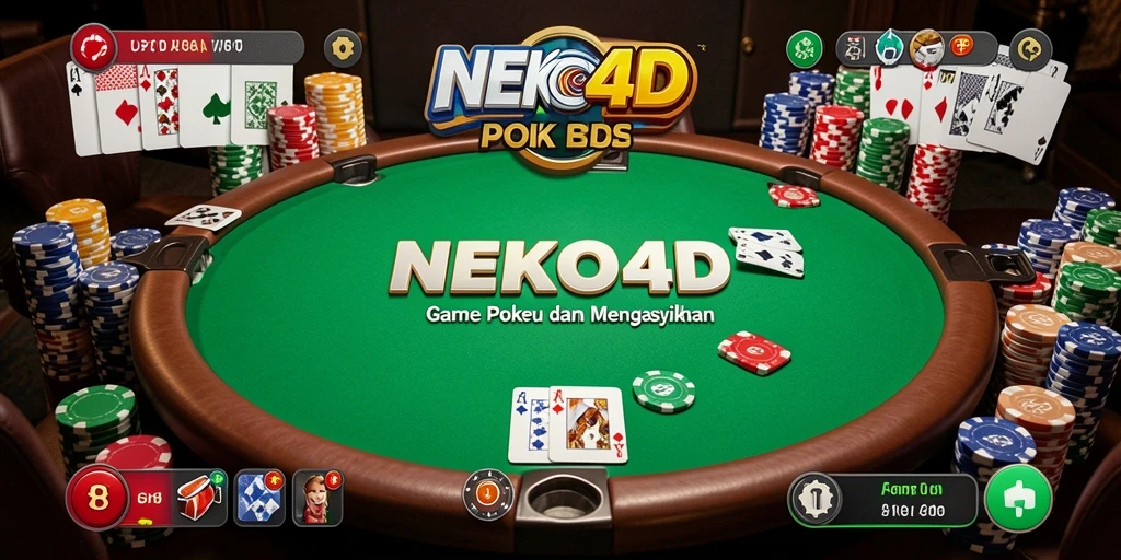 Tampilan gameplay seru dari NEKO4D dalam permainan Poker.