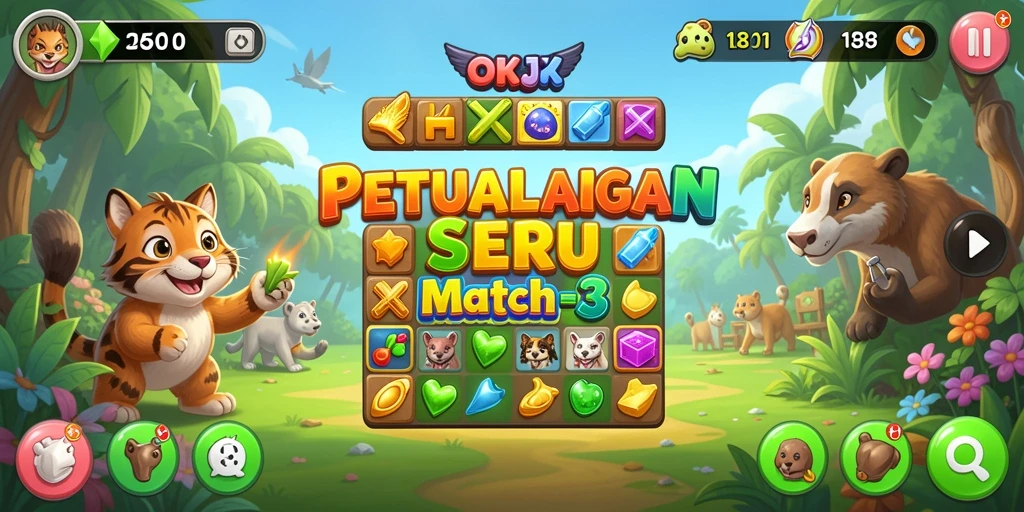 Tampilan gameplay seru dan menantang dalam OKJK.