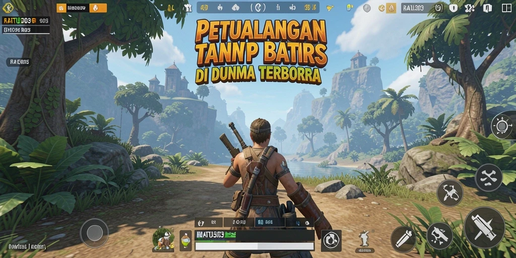 Tampilan gameplay menakjubkan dari dunia terbuka di RATU303.