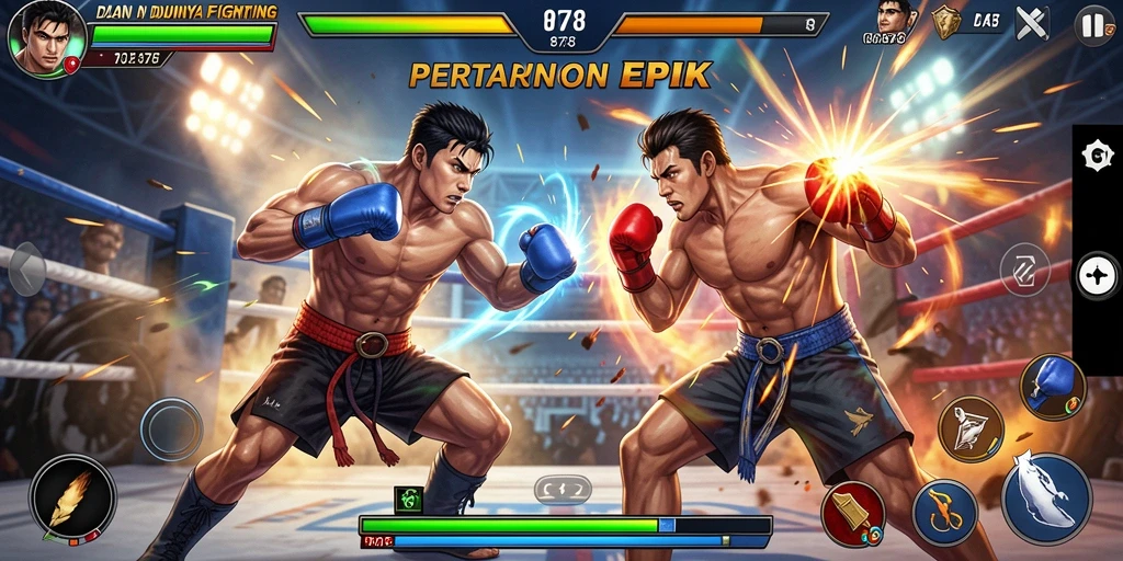 Gameplay menegangkan dalam ROLEX878 dengan pertarungan karakter yang menawan.