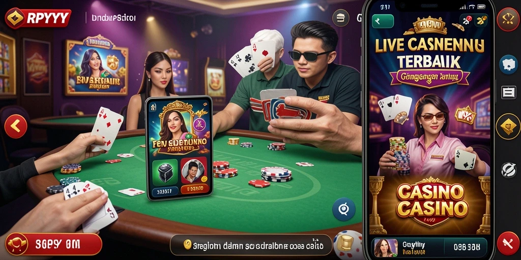 Tampilan permainan Live Casino yang mendebarkan di RPYYY.