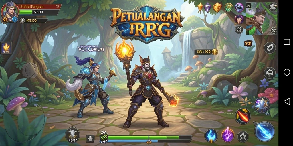 Screenshot gameplay VC55 yang menggambarkan aksi RPG yang mendebarkan.
