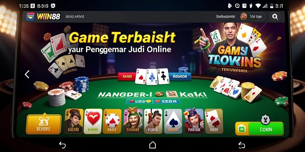 Screenshot gameplay WIN88 yang menarik dalam permainan Poker.